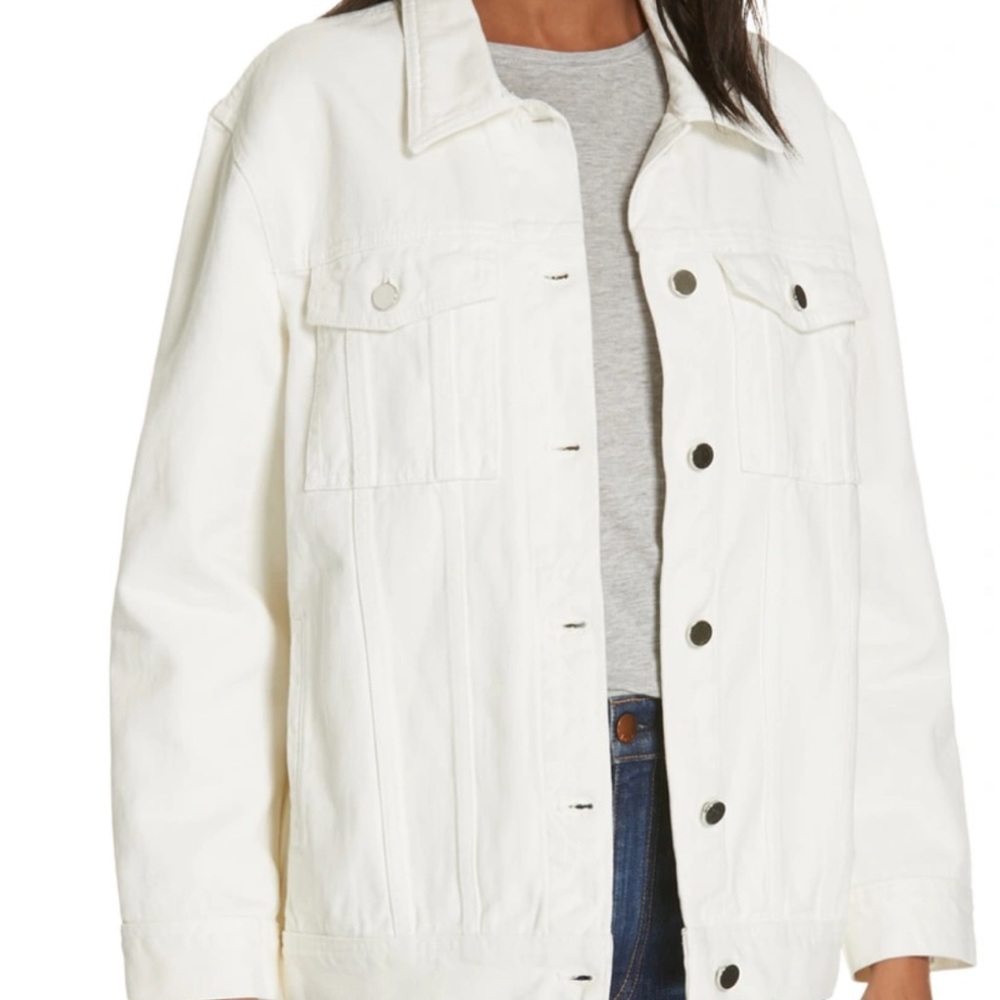 Ba&sh Tuxla Denim Jacket .Shiny silver buttons .